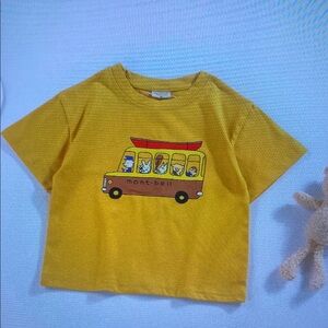 Kids Yellow Graphic T-Shirt